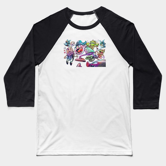 Epic Fight Baseball T-Shirt by BlueGlue